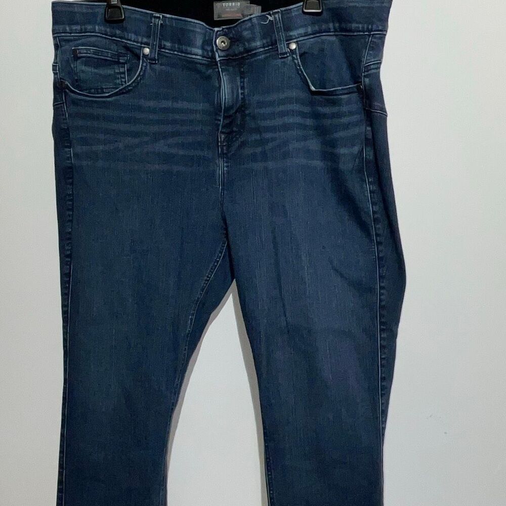 Torrid Women's Blue Feel The Fit Whiskering Bombshell Skinny Jeans Size 20